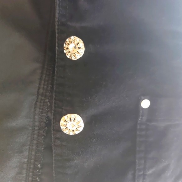 Nevada Petite Suede Rhinestone Button Jacket Size S - Picture 4 of 12